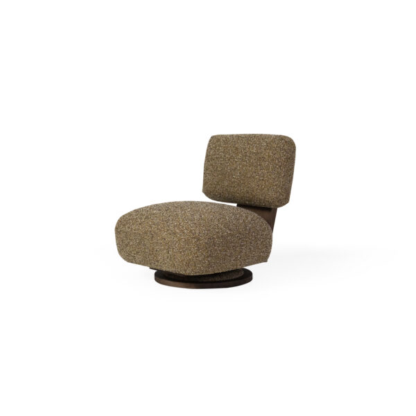 Leisure chair upholstered in cowhide leather, secondary rendering