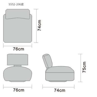 Leisure chair line art on white background
