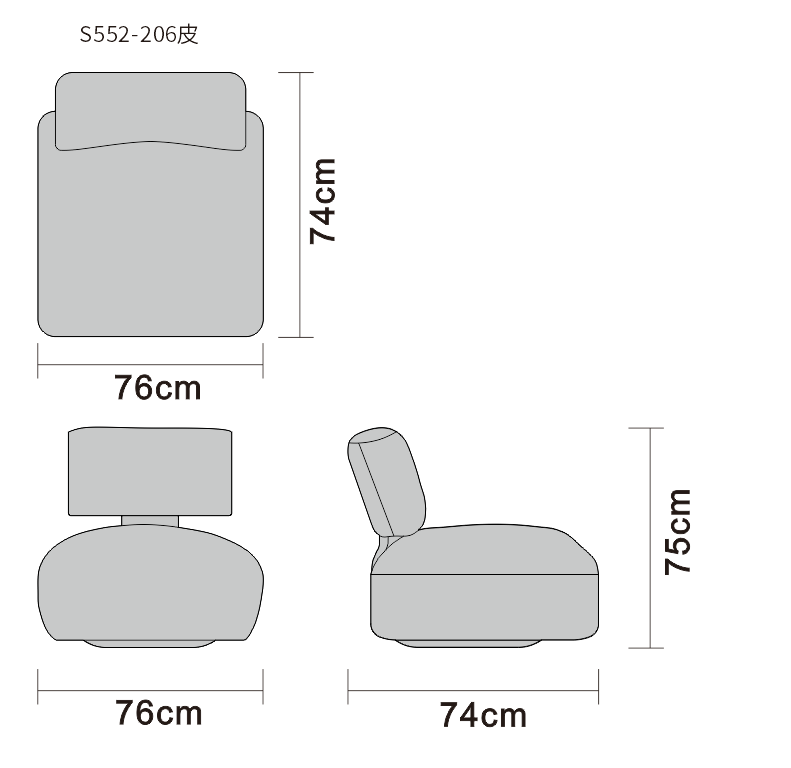 Leisure chair line art on white background