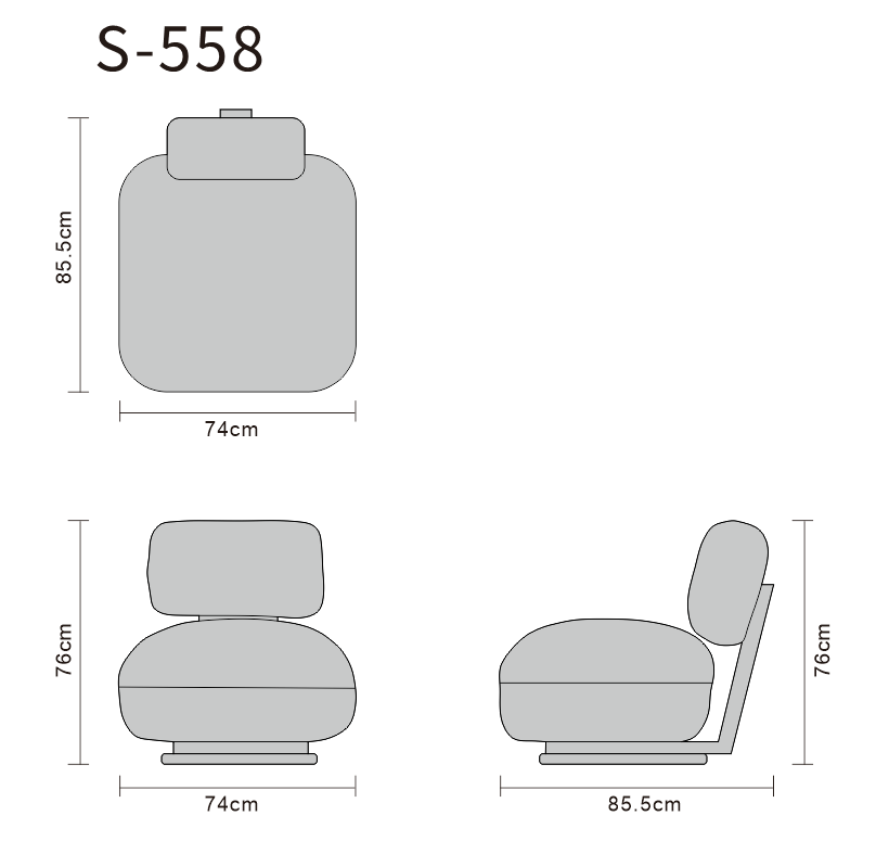 Leisure chair line art on white background