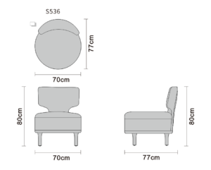 Leather Accent Chair | Ash Wood Frame 1 leather accent chair material swatch detail
