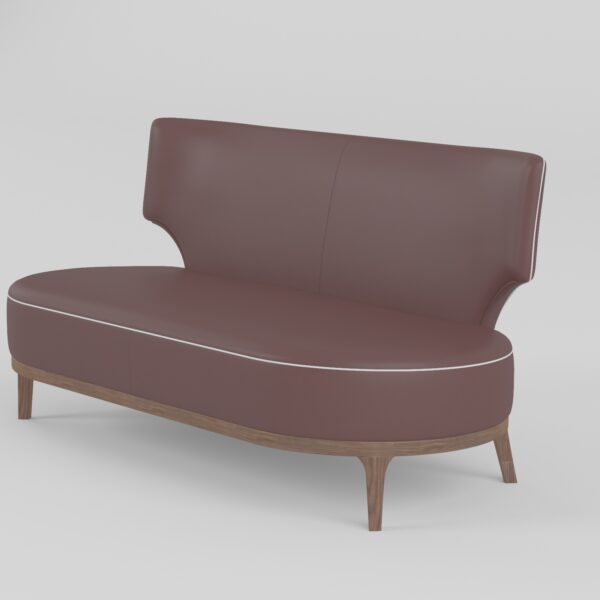 Cowhide Recliner Chair Front View Leisure recliner upholstered in cowhide leather, front view