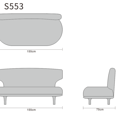 Leisure recliner line art on white background