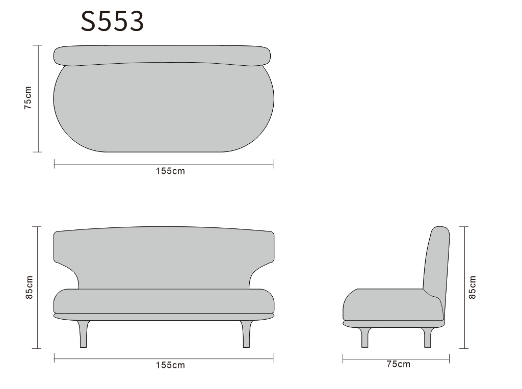 Leisure recliner line art on white background