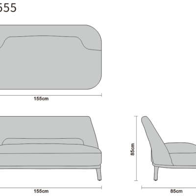 Leisure chair line art on white background