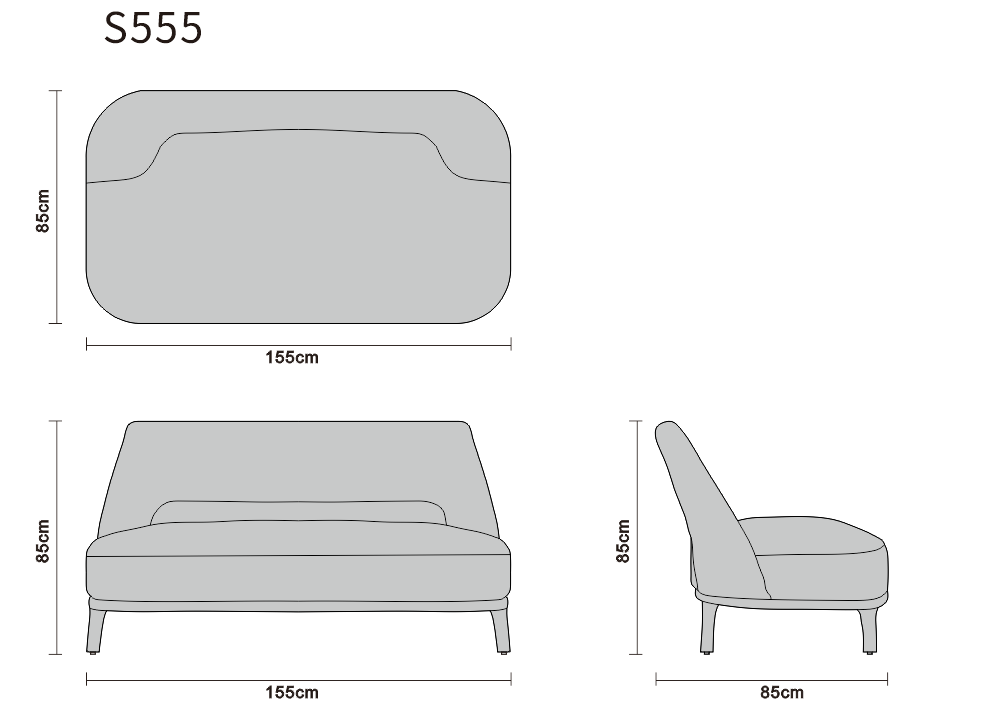 Leisure chair line art on white background