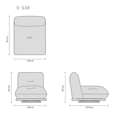 Leisure chair line art on white background