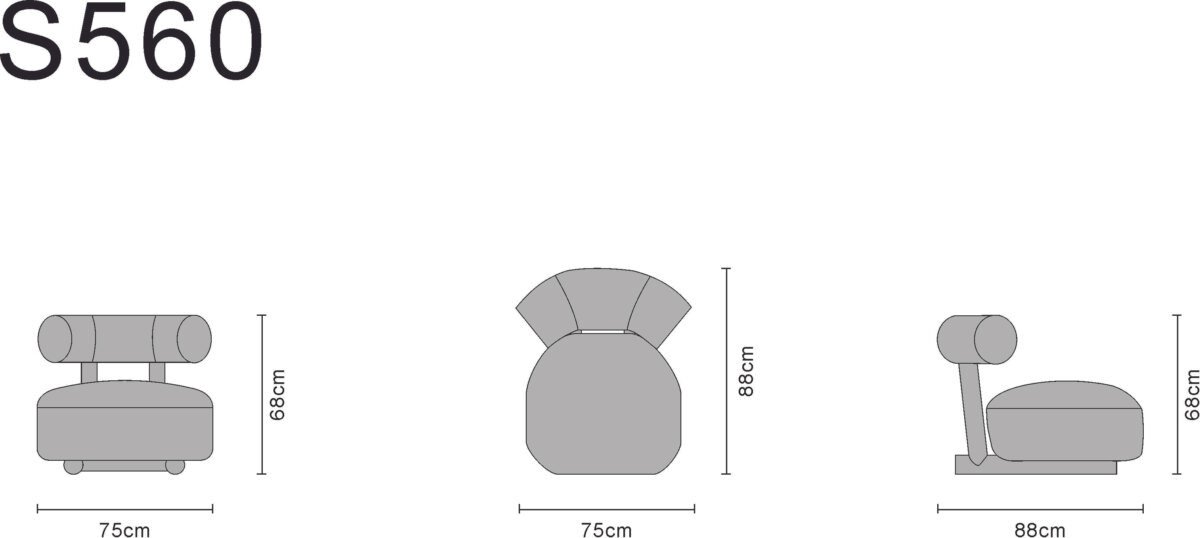 Leisure chair line art sketch on white background