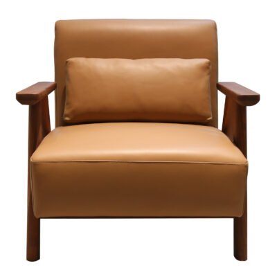Leisure chair front view, ergonomic seating