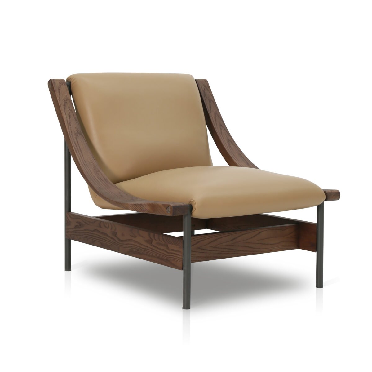 Leisure chair front view, modern seating design