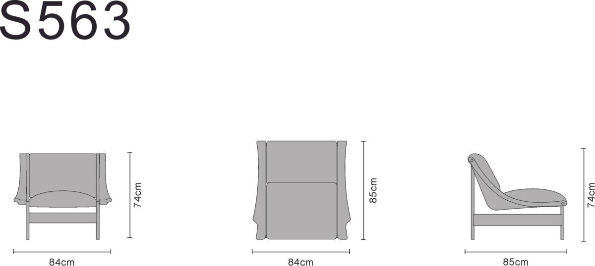 Leisure chair line art sketch on white background