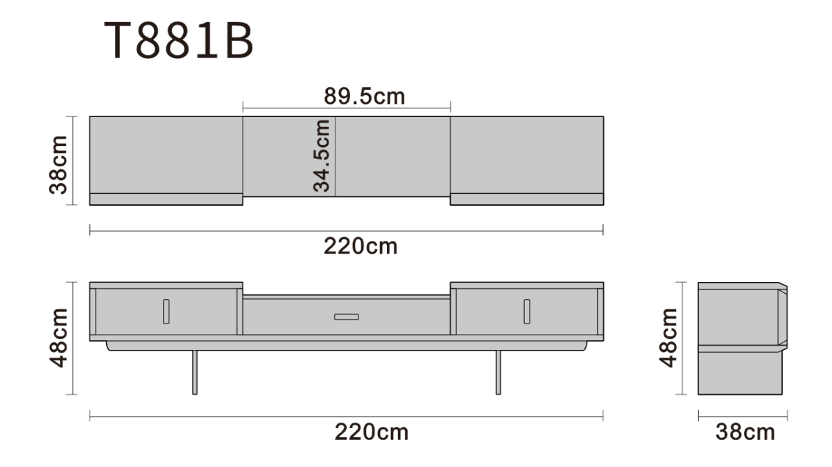TV cabinet line art on white background