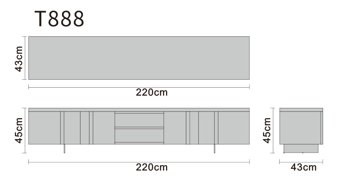TV cabinet line art on white background