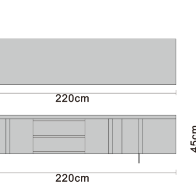 TV cabinet line art on white background