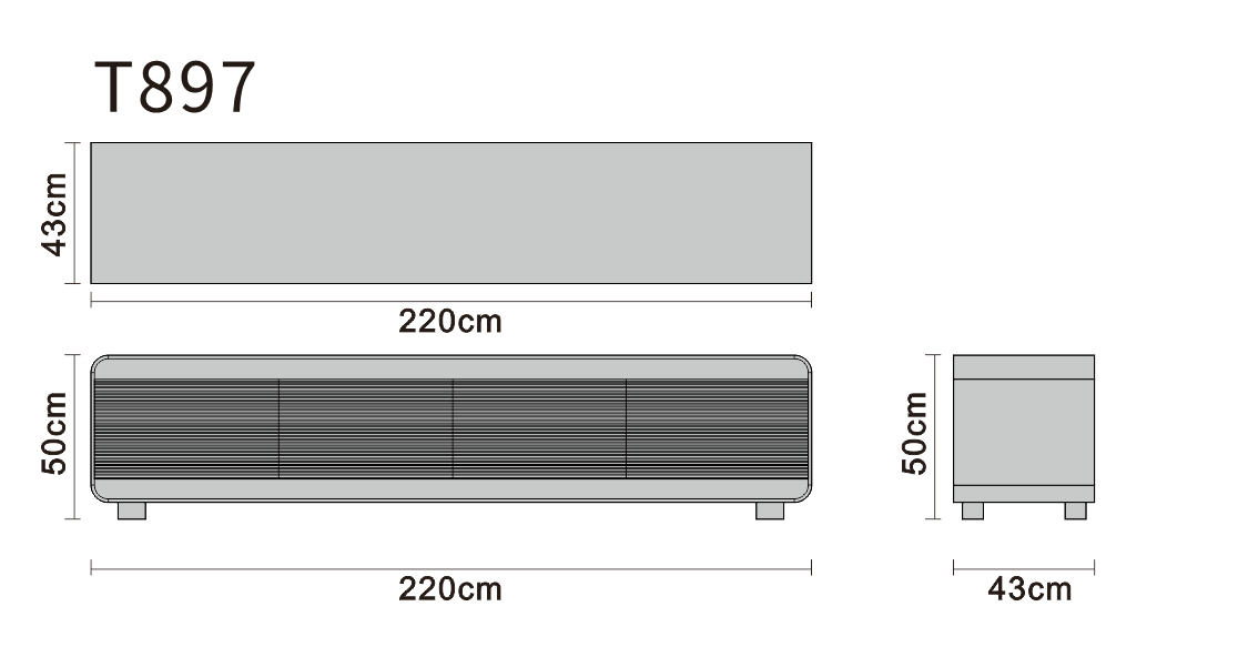 TV cabinet line art on white background