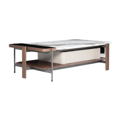Coffee table line art on white background, version three