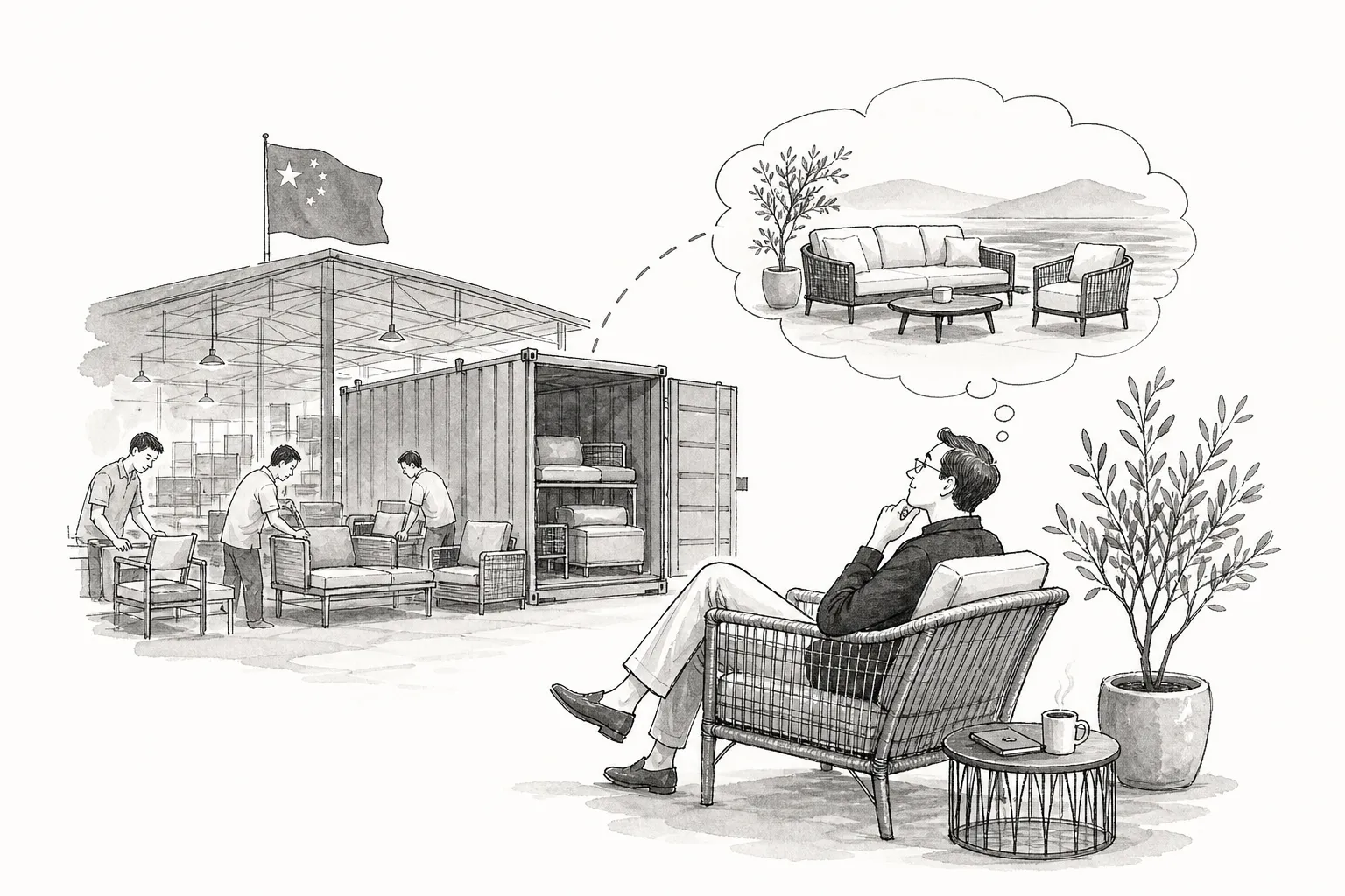 where to buy outdoor furniture direct from chinese factories