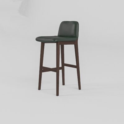 Bar chair in leather, front view