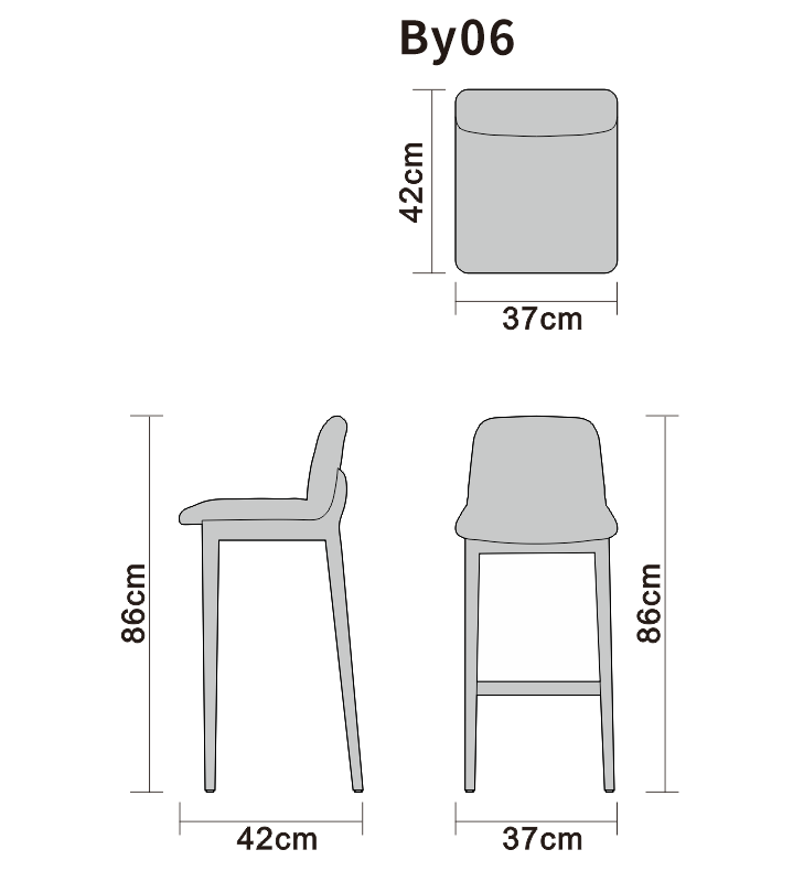 Bar chair line art on white background