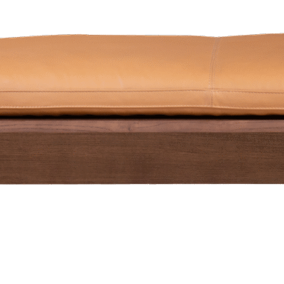 Lounge chair in genuine leather, studio render
