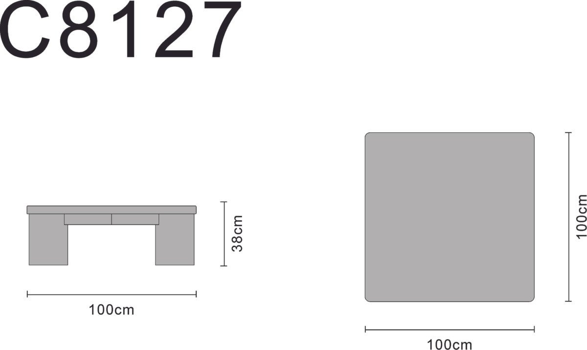 Coffee table line art on white background
