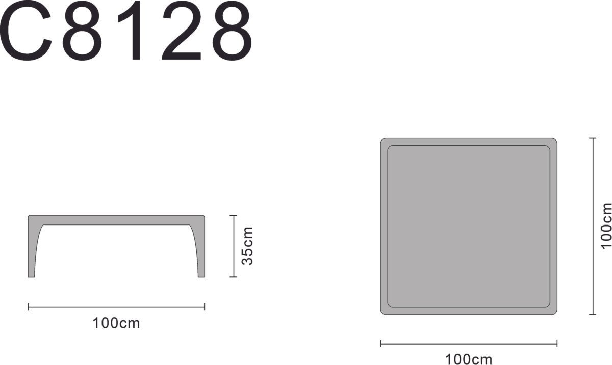 Marble coffee table line art on white background