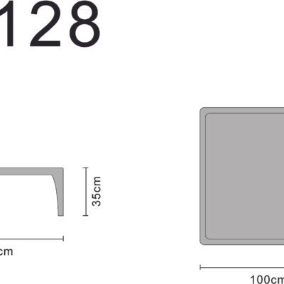 Marble coffee table line art on white background