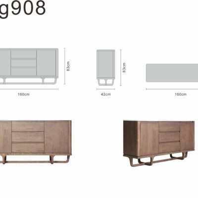 Sideboard line art on white background