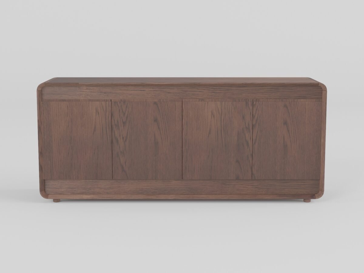 Ash wood sideboard, front view