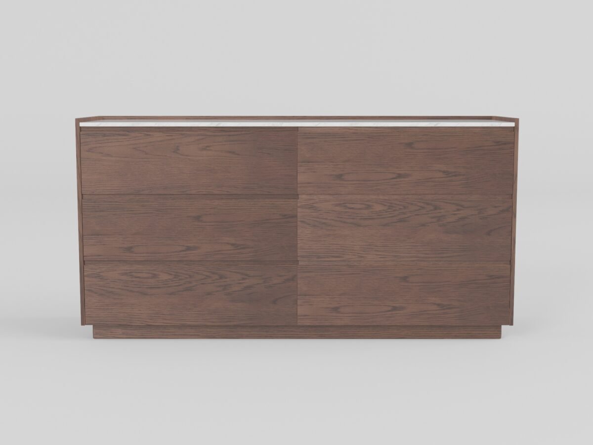 Jazz white sideboard, front view