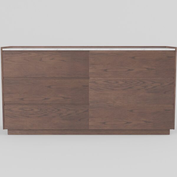 Jazz white sideboard, front view