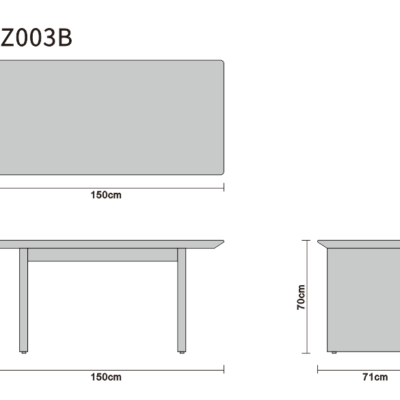 Tea table line art, 180cm version