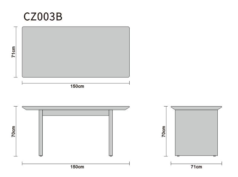Tea table line art, 180cm version