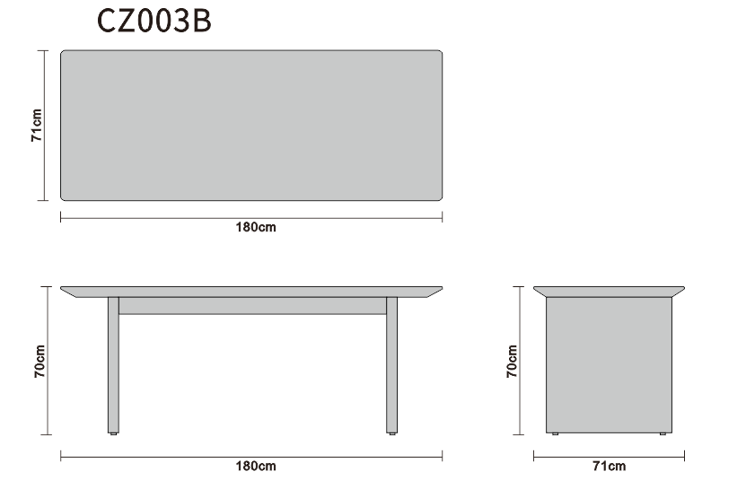 Tea table line art, 150cm version