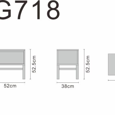 Bedside table line art on white background