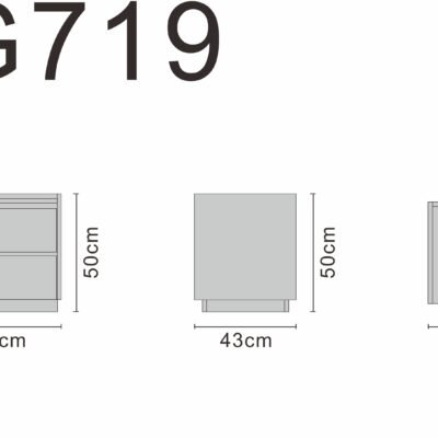 Bedside table line art on white background