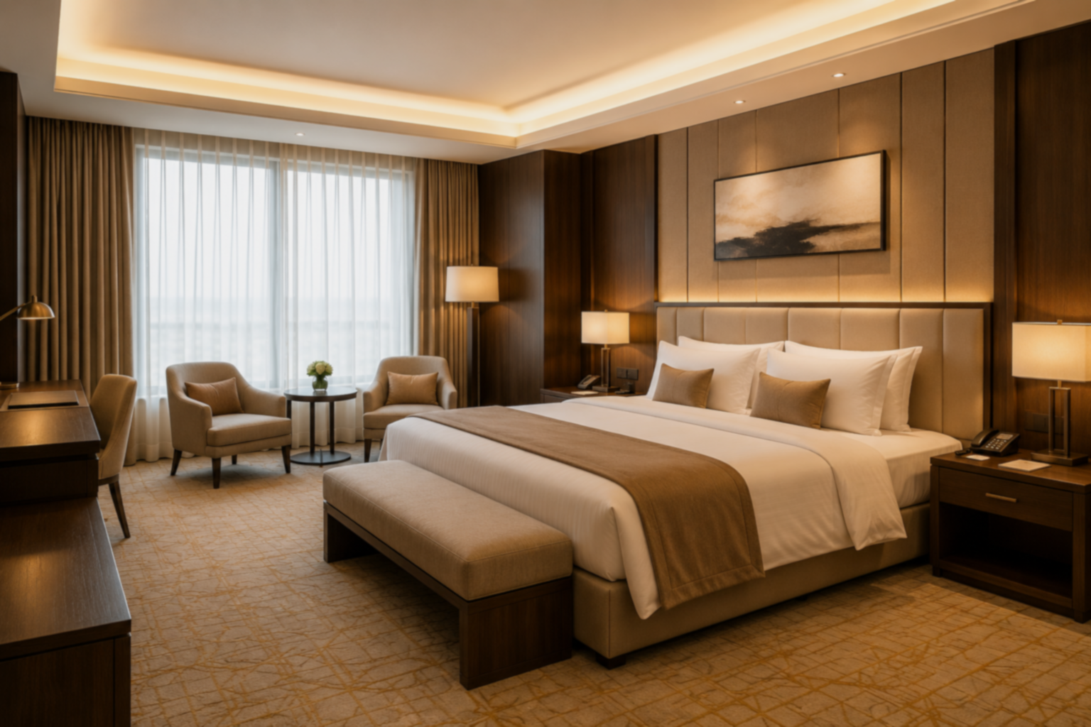 Hotel Room with premium modern furniture and interiors YmFurniture