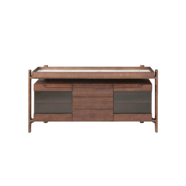 Sideboard in auspicious cloud finish, scene view one