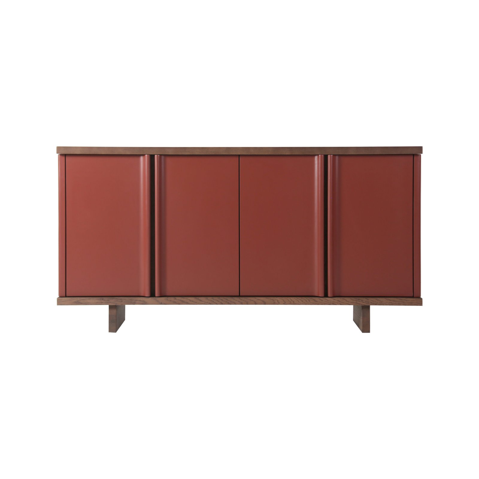 Tall ash wood sideboard scene view one