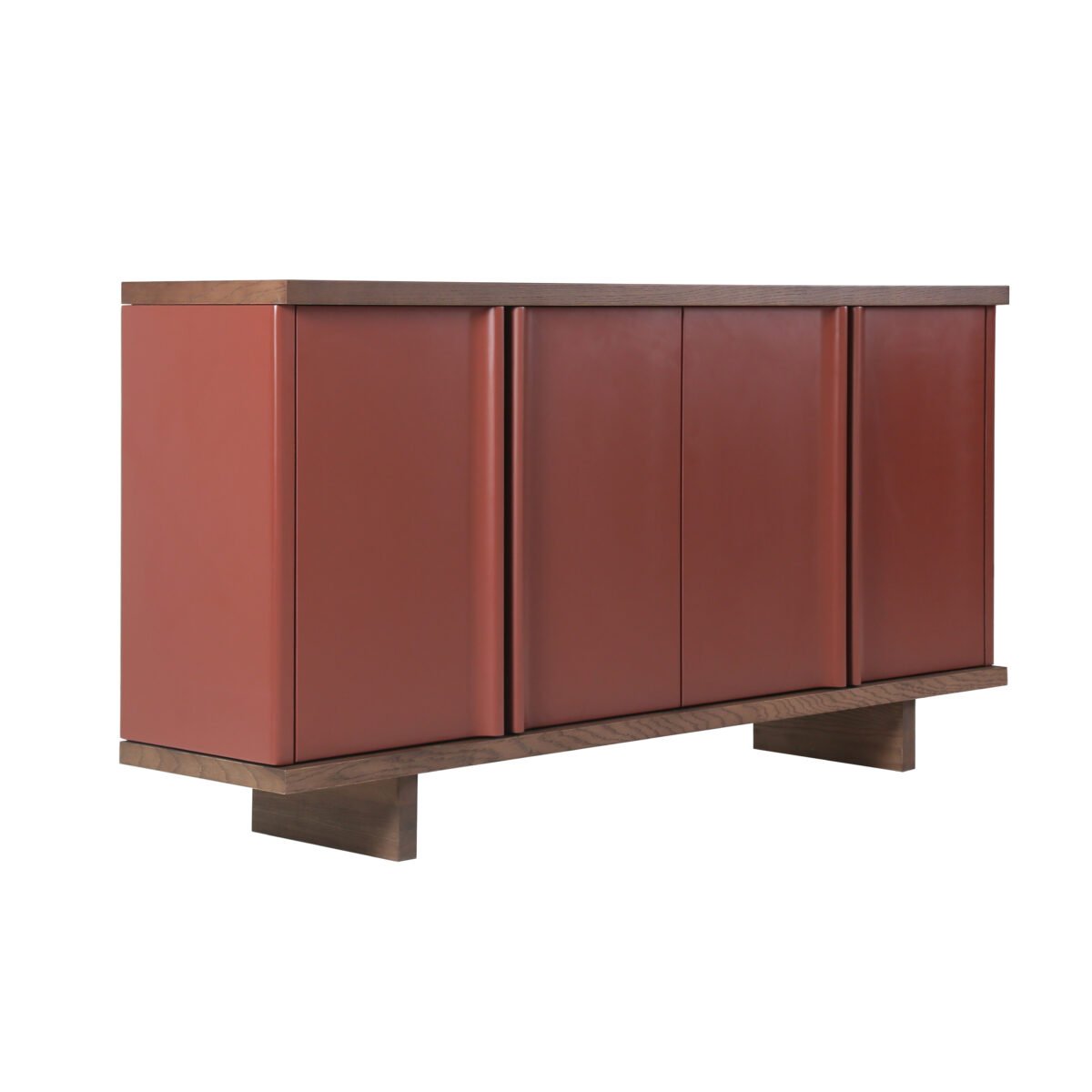 Tall ash wood sideboard scene view two