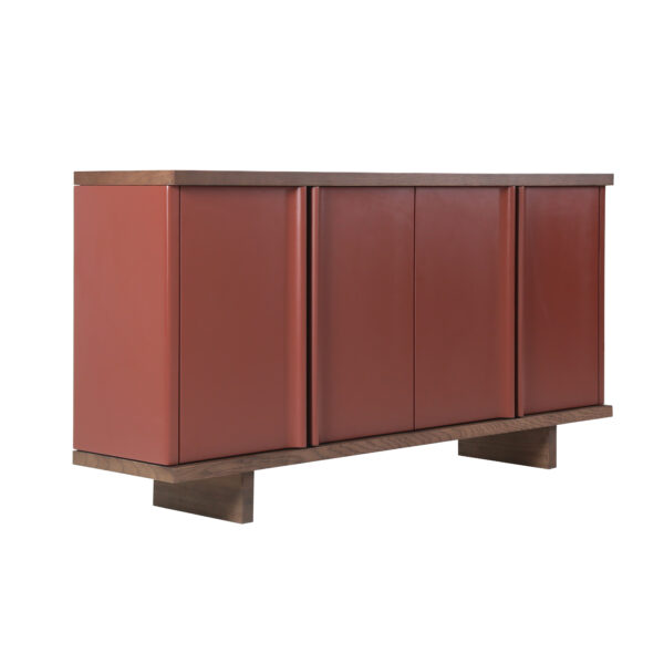 Tall ash wood sideboard scene view two