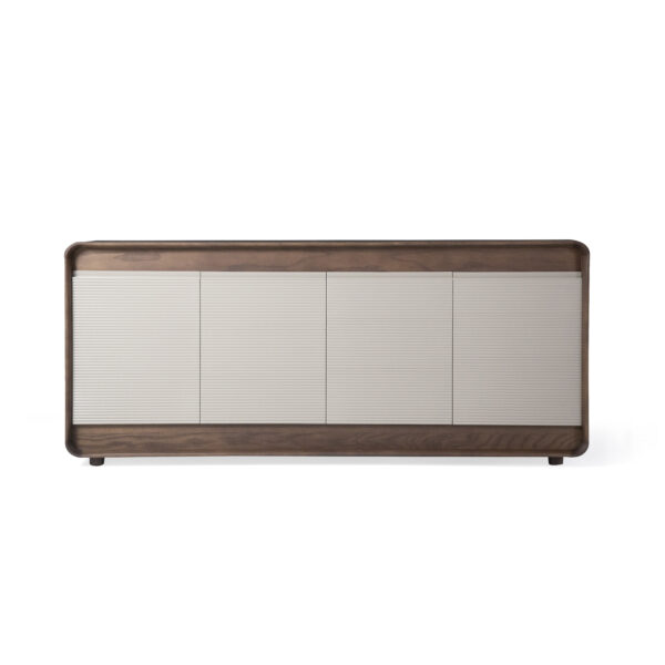 Ash wood sideboard scene view one