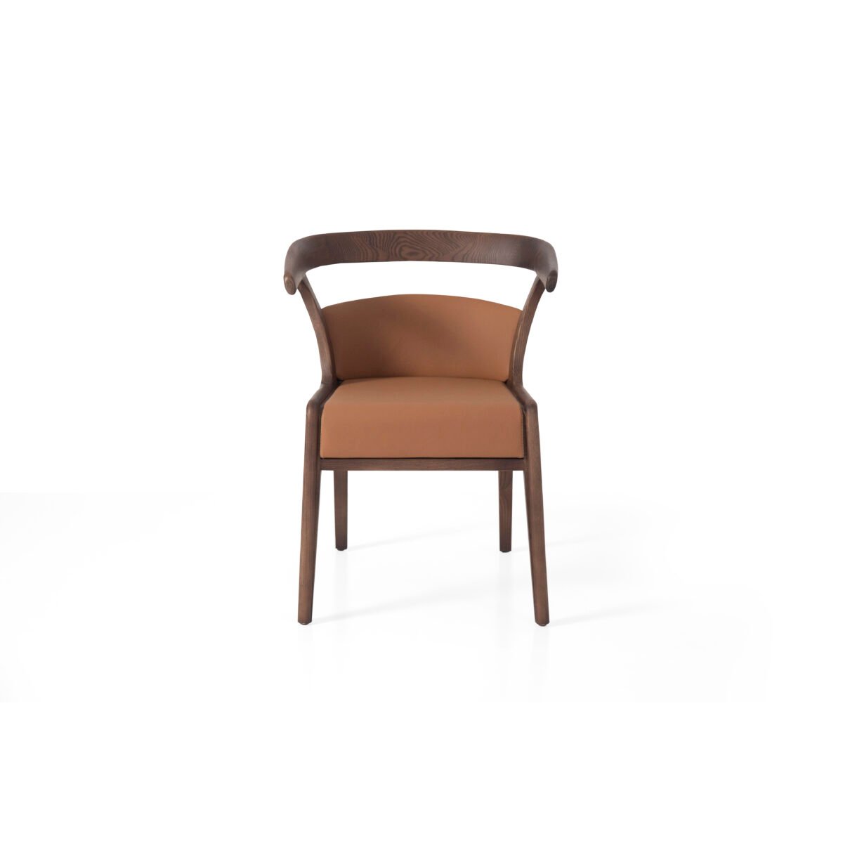 Lounge study chair in leather, scene view one
