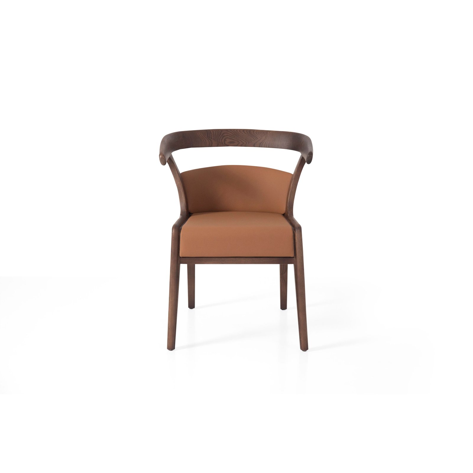Lounge study chair in leather, scene view one