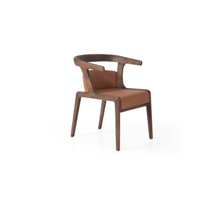 Lounge study chair in leather, scene view two