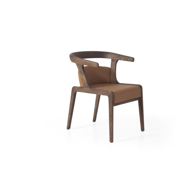 Lounge study chair in leather, scene view two