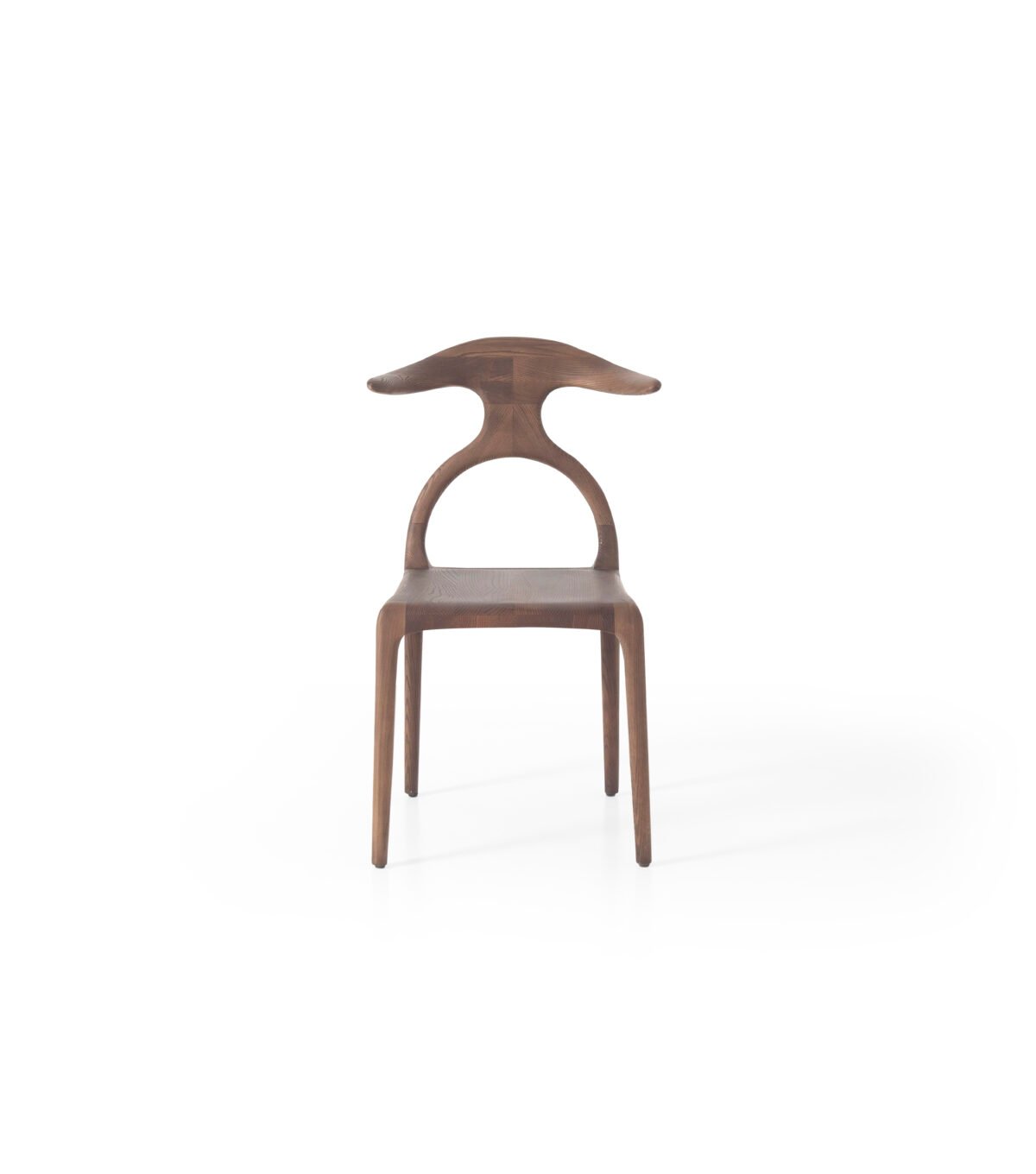 Dining chair in solid ash wood, scene view one