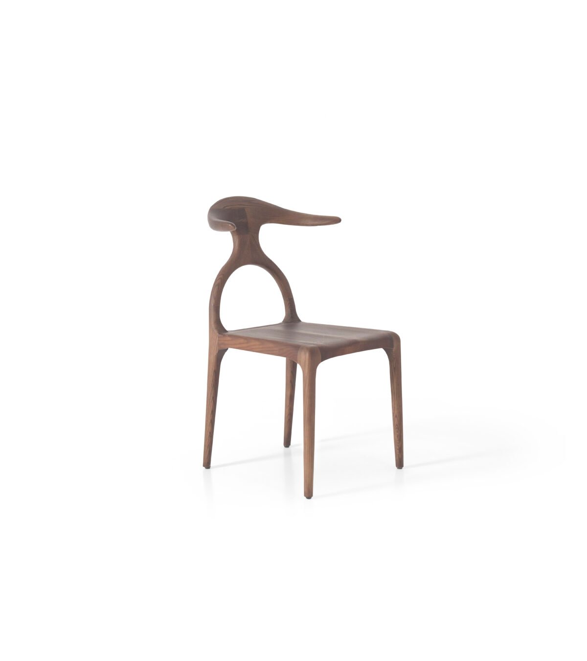 Dining chair in solid ash wood, scene view two