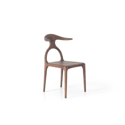 Dining chair in solid ash wood, scene view two