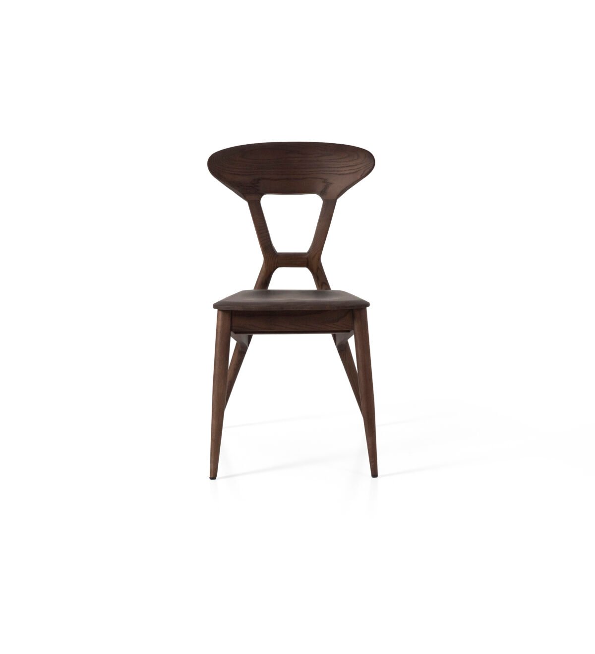 Compact dining chair in solid ash wood, scene view two